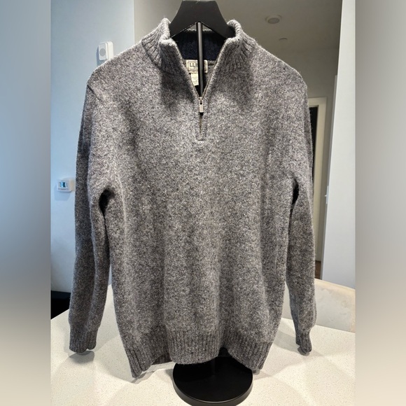 L.L. Bean Other - L.L. Bean Men's 100% Wool Gray Sweater, Size L